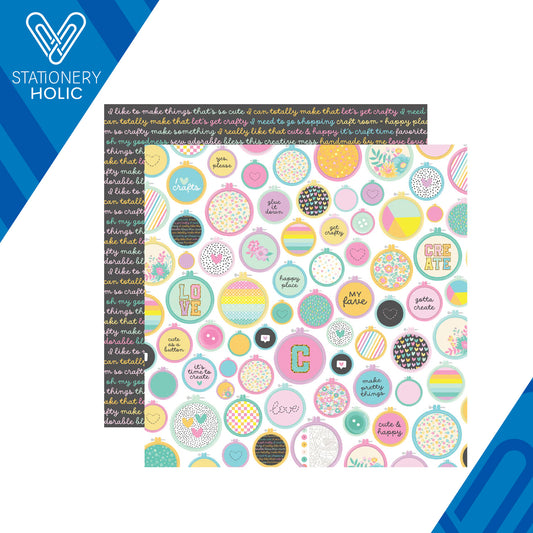 Simple Stories - Hoja Papel 12 x 12 - Crafty Things - Sew Adorable