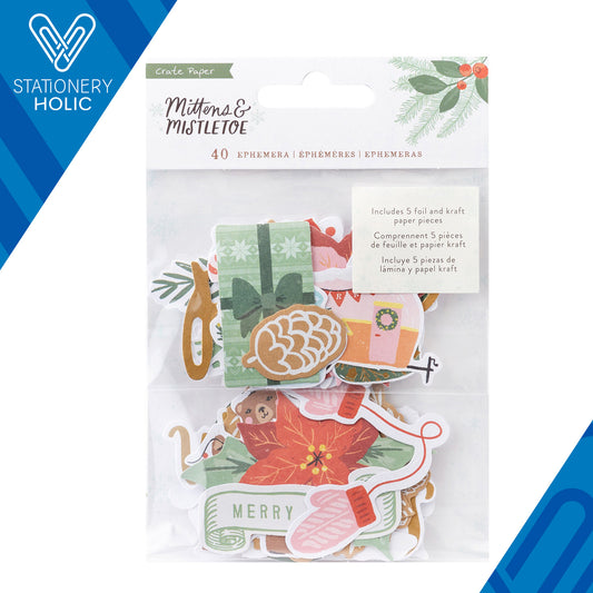 Crate Paper - Ephemera - Mittens & Mistletoe