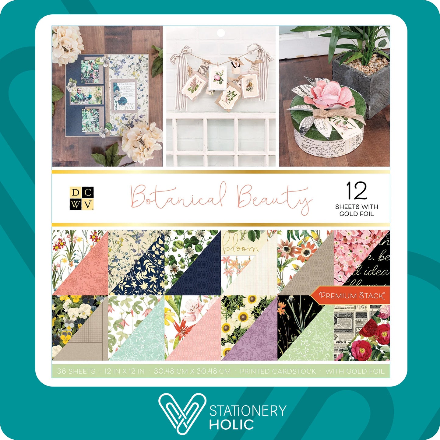 DCWV - Bloc Papel 12 x 12 - Botanical Beauty
