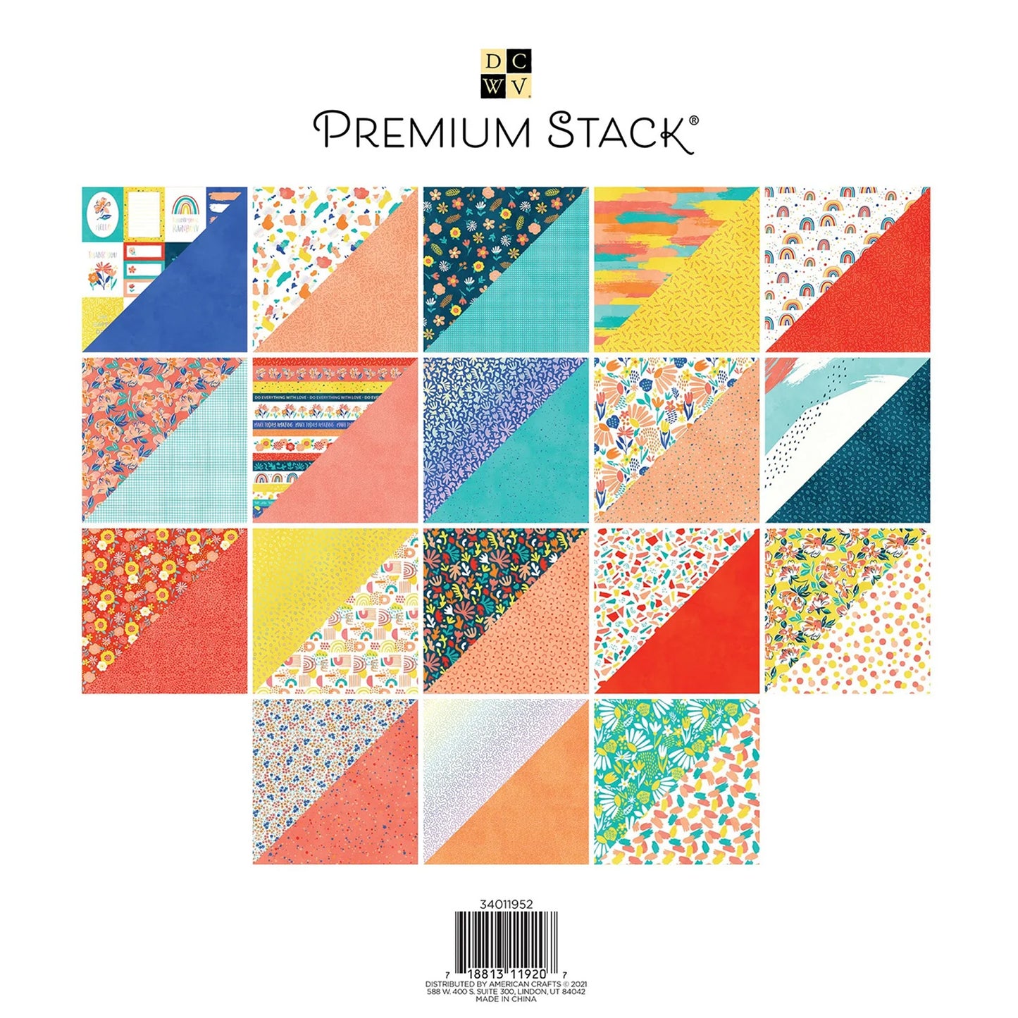 DCWV - Bloc Papel 12 x 12 - Color Pop