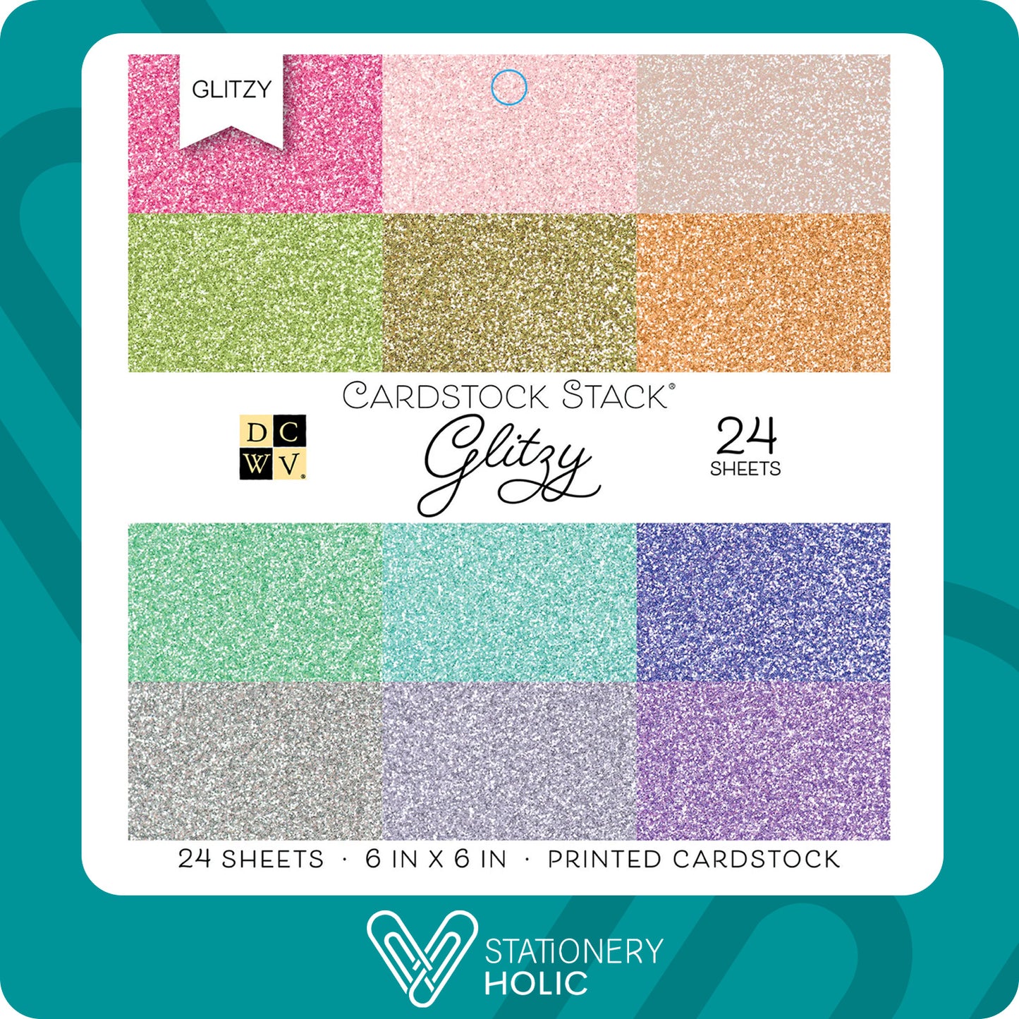 DCWV - Bloc Papel 6 x 6 - Glitzy