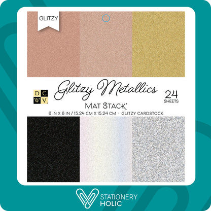 DCWV - Bloc Papel 6 x 6 - Glitzy Metallics