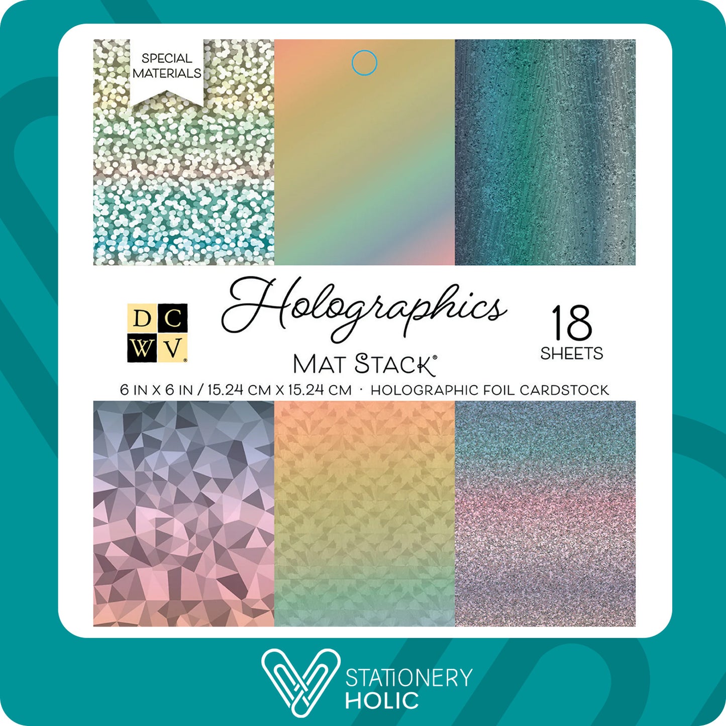 DCWV - Bloc Papel 6 x 6 - Holographics
