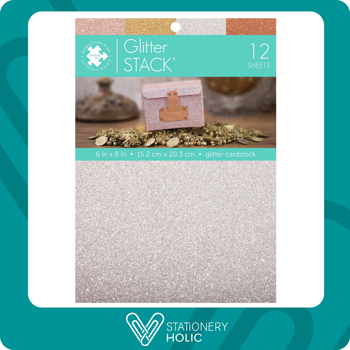 DCWV - Bloc Papel 6 x 8 - Glitter
