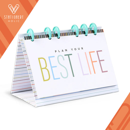 Happy Planner - Calendario de Escritorio Perpetuo - Plan Your Best Life