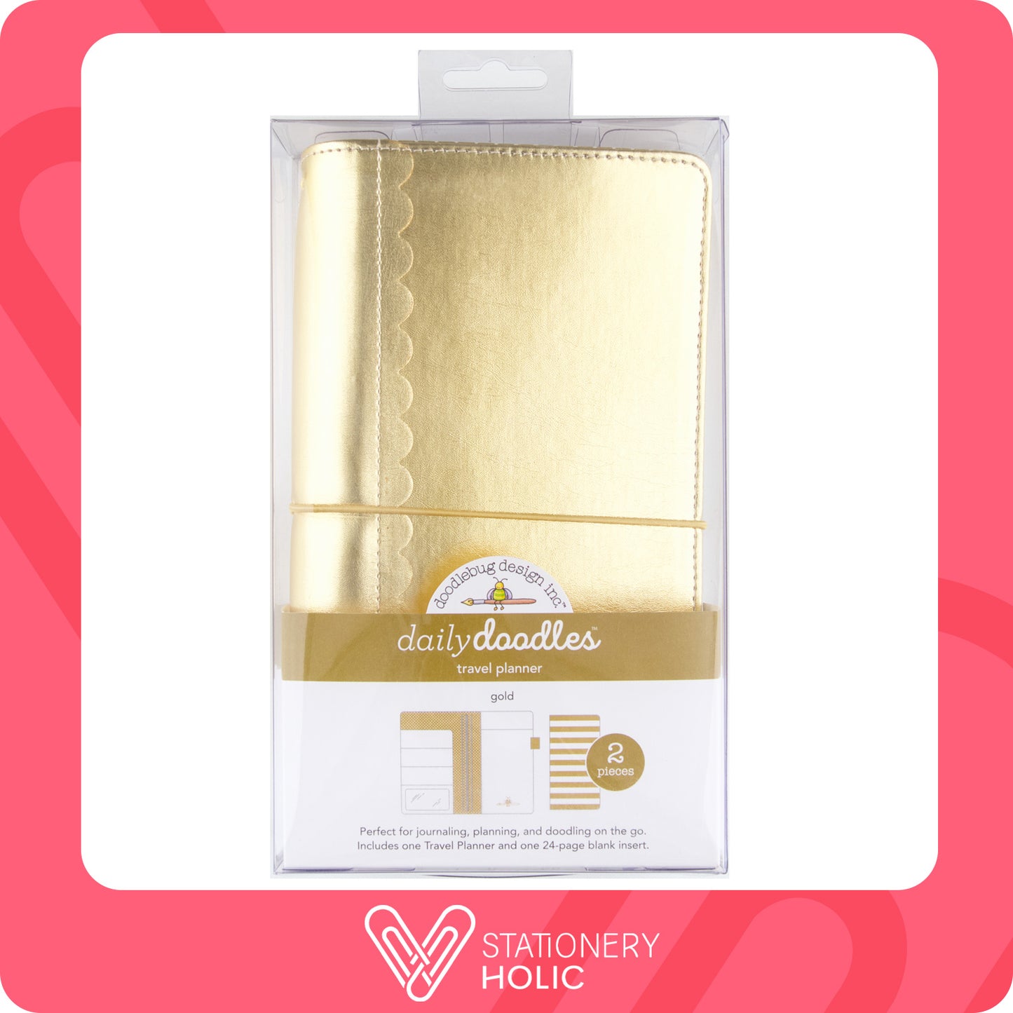 Doodlebug Design - Traveler Notebook - Gold