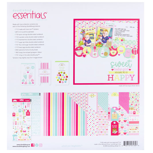 Doodlebug Design - Essential Kit 12 x 12 - Made With Love