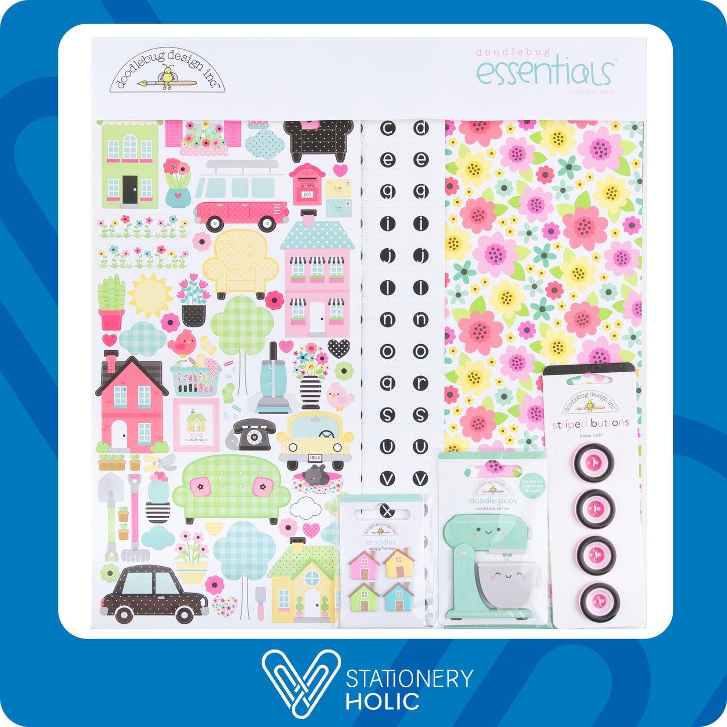 Doodlebug Design - Essential Kit 12 x 12 - My Happy Place
