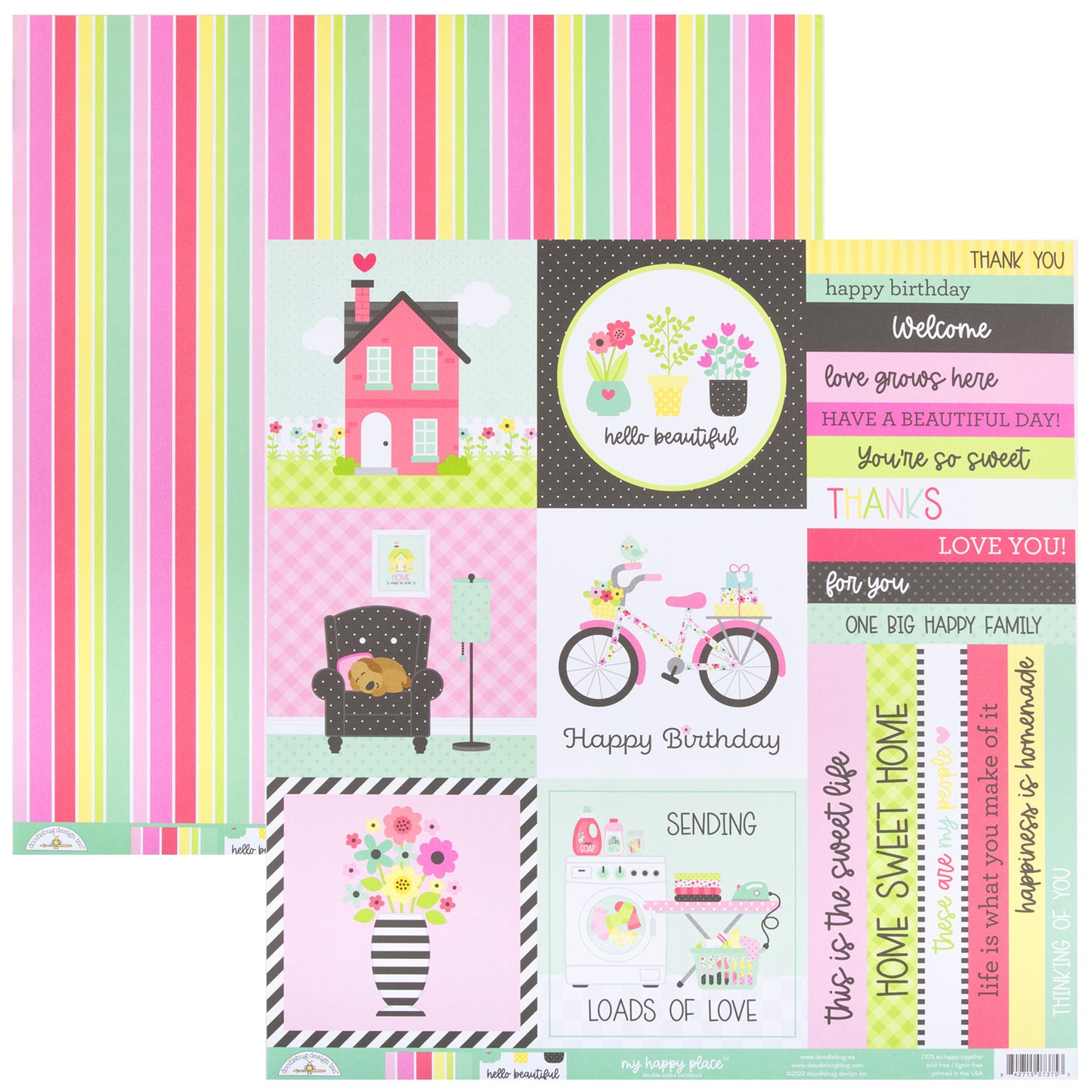 Doodlebug Design - Essential Kit 12 x 12 - My Happy Place