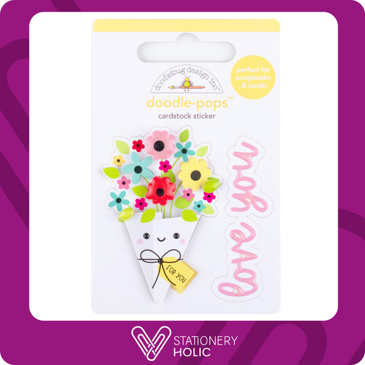 Doodlebug Design - Doodle Pop Sticker - Bouquet Of Love