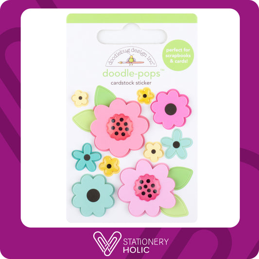 Doodlebug Design - Doodle Pop Sticker - Flower Garden