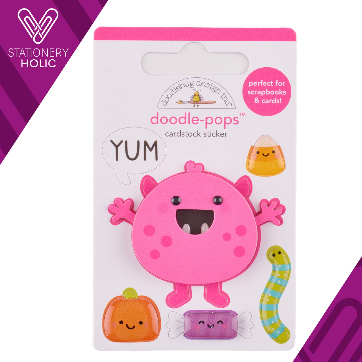 Doodlebug Design - Doodle Pop Sticker - Candy Monster