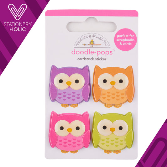 Doodlebug Design - Doodle Pop Sticker - Happy Owl-o-ween
