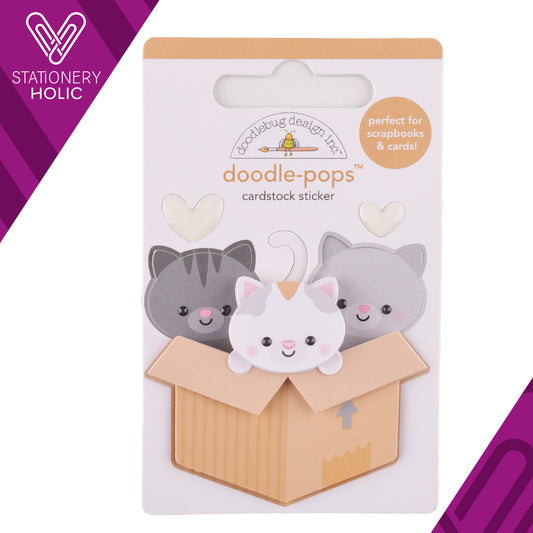 Doodlebug Design - Doodle Pop Sticker - Kitty Litter