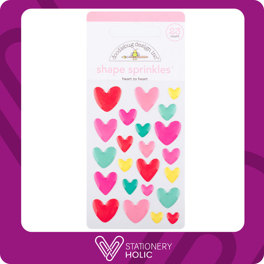 Doodlebug Design - Enamel Sprinkles - Heart To Heart