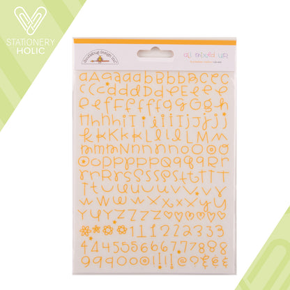 Doodlebug Design - Rub-ons Alpha Medium - All Mixed Bumblebee