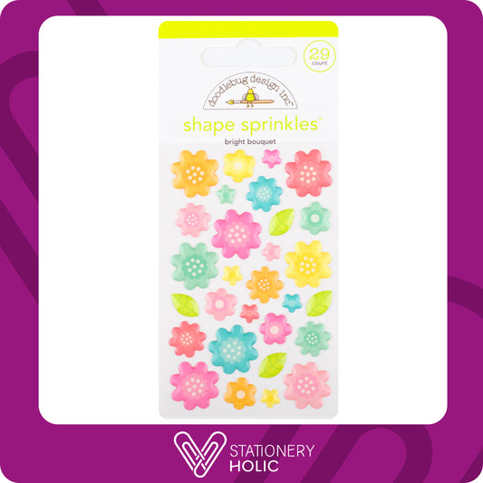 Doodlebug Design - Enamel Sprinkles - Bright Bouquet Green