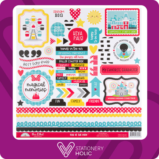 Doodlebug Design - Hoja Stickers 12 x 12 - Fun At The Park