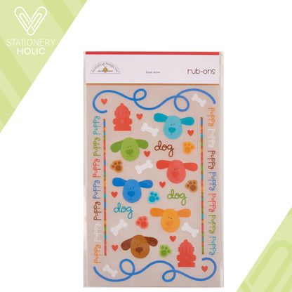 Doodlebug Design - Rub-ons - Bow Wow