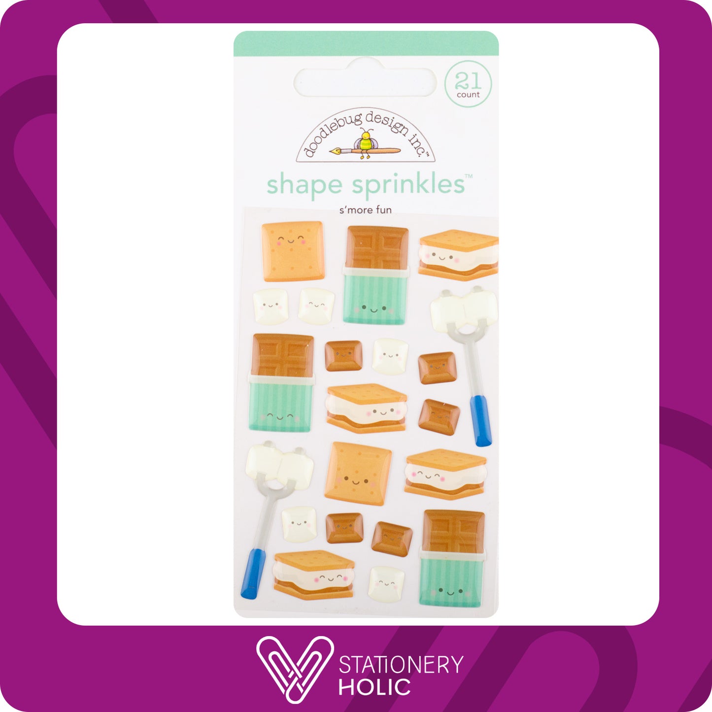 Doodlebug Design - Enamel Sprinkles - S'mores Fun