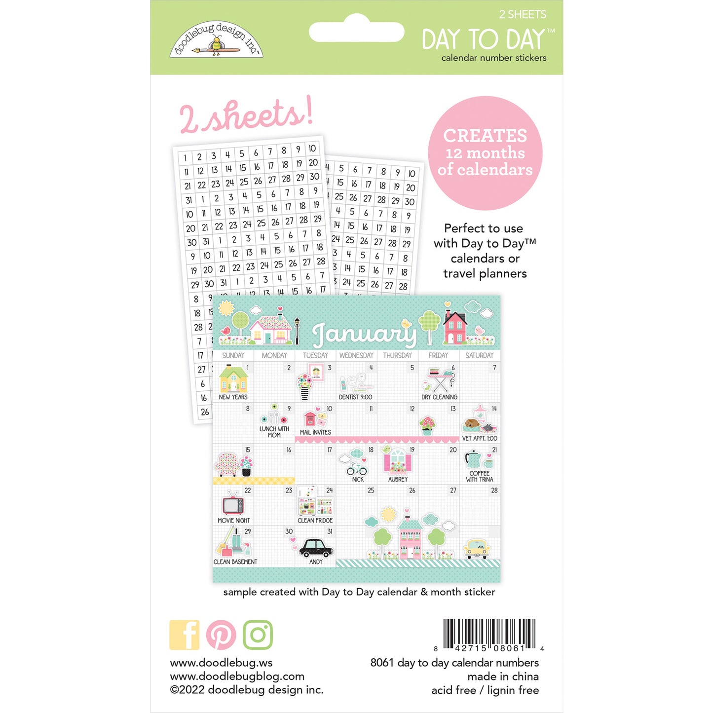 Doodlebug Design - Stickers - Day To Day