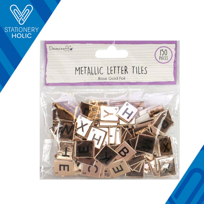 Dovecraft - Ephemera Chipboards - Letras Scrable Rosegold
