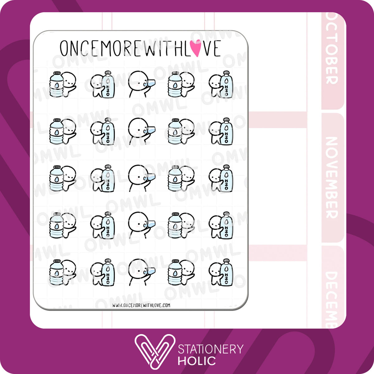 Once More With Love - Stickers - Drink Water