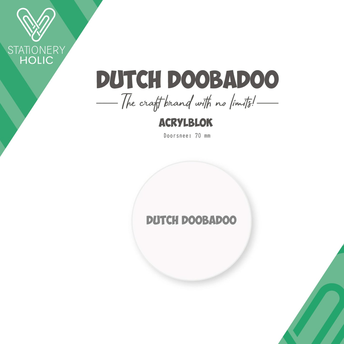 Dutch Doobadoo - Block Acrilico - Diametro 70 mm