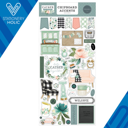 Echo Park - Chipboard Accents - Gather At Home