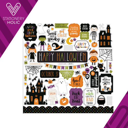 Echo Park - Hoja de Stickers 12 x 12 - Halloween Magic