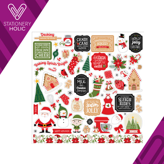 Echo Park - Hoja de Stickers 12 x 12 - Have A Holly Jolly Christmas