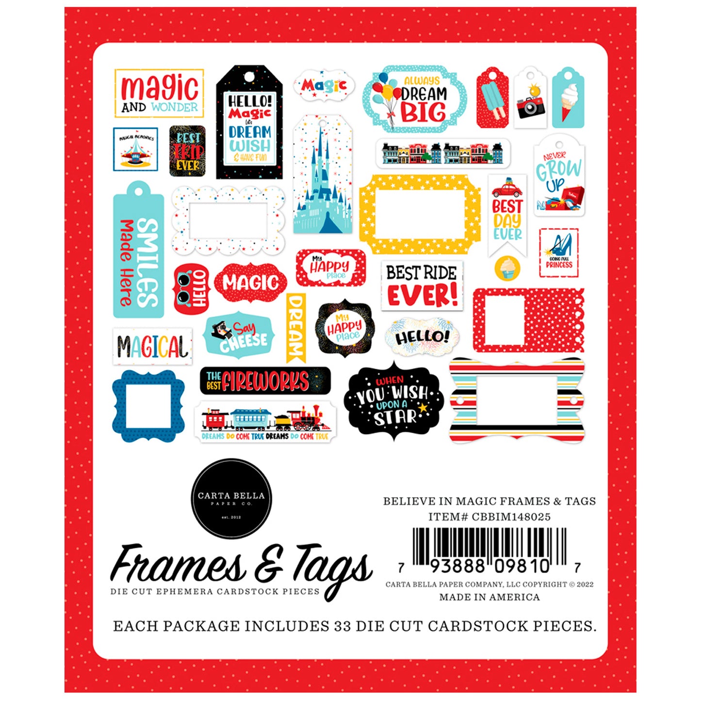 Echo Park - Ephemera Frames & Tags - Believe In Magic