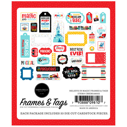 Echo Park - Ephemera Frames & Tags - Believe In Magic