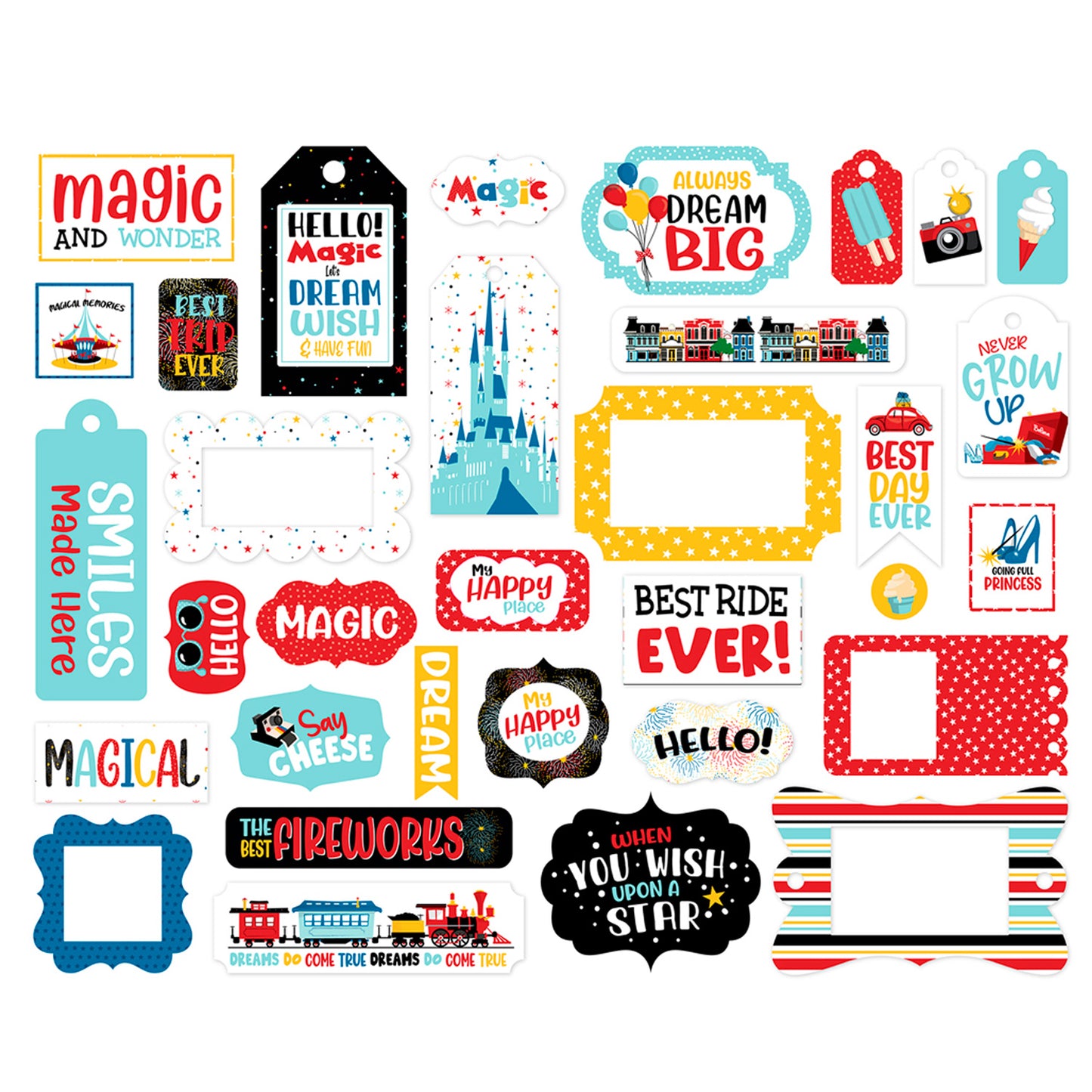 Echo Park - Ephemera Frames & Tags - Believe In Magic