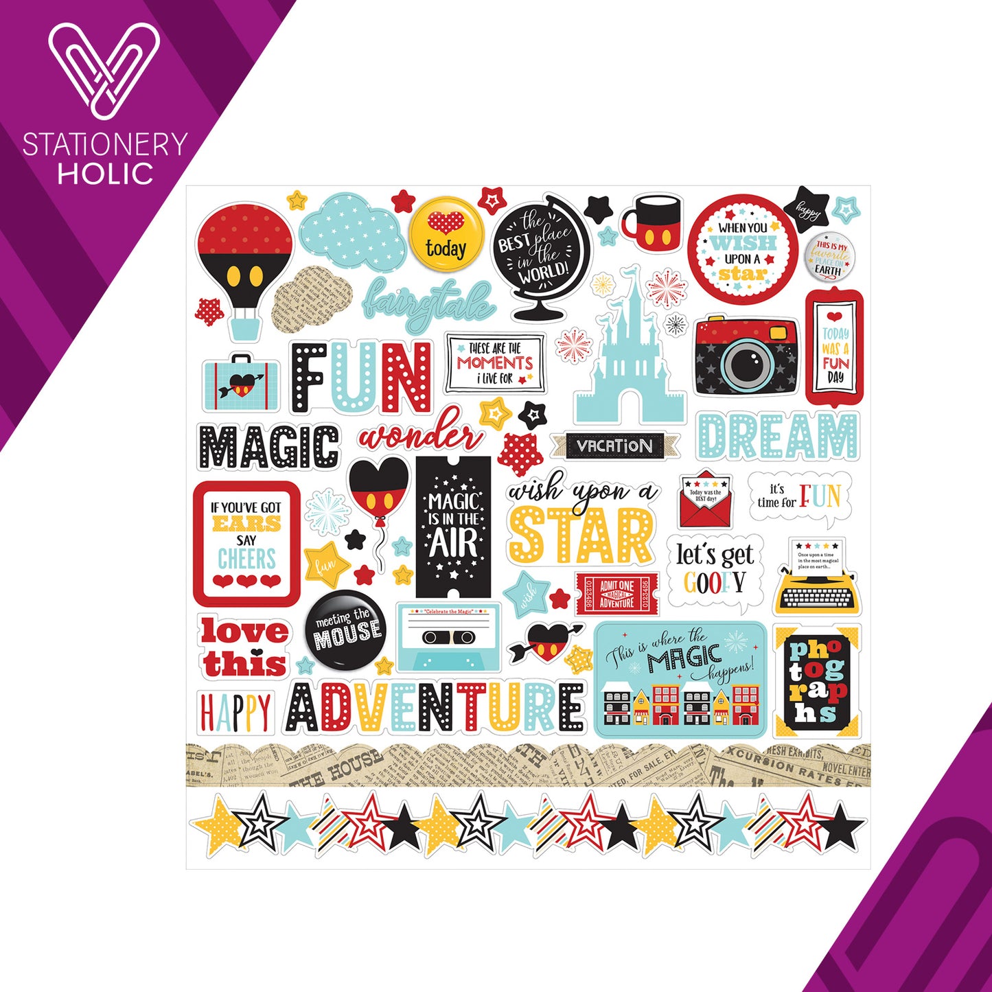 Echo Park - Hoja de Stickers 12 x 12 - Wish Upon A Star
