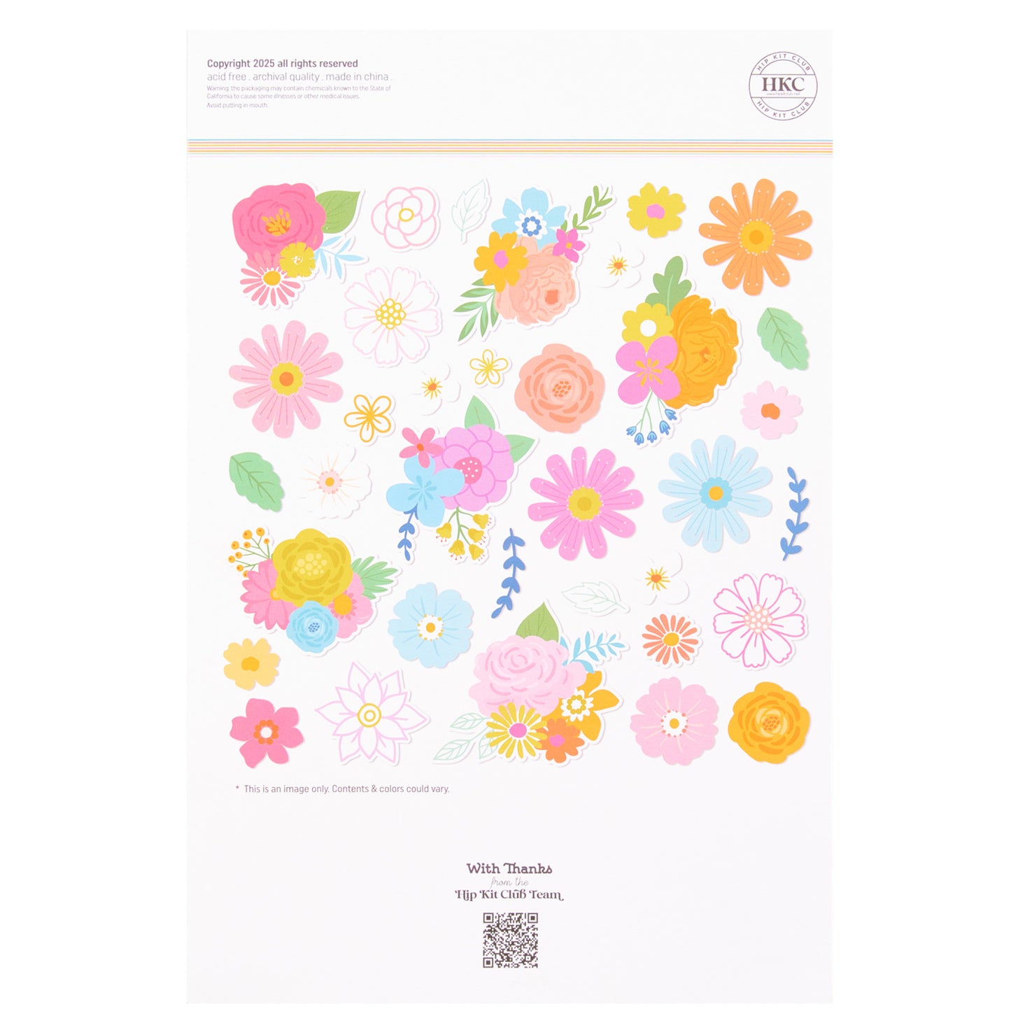 Hip Kit Club - Ephemera Florals - Sweet Moments