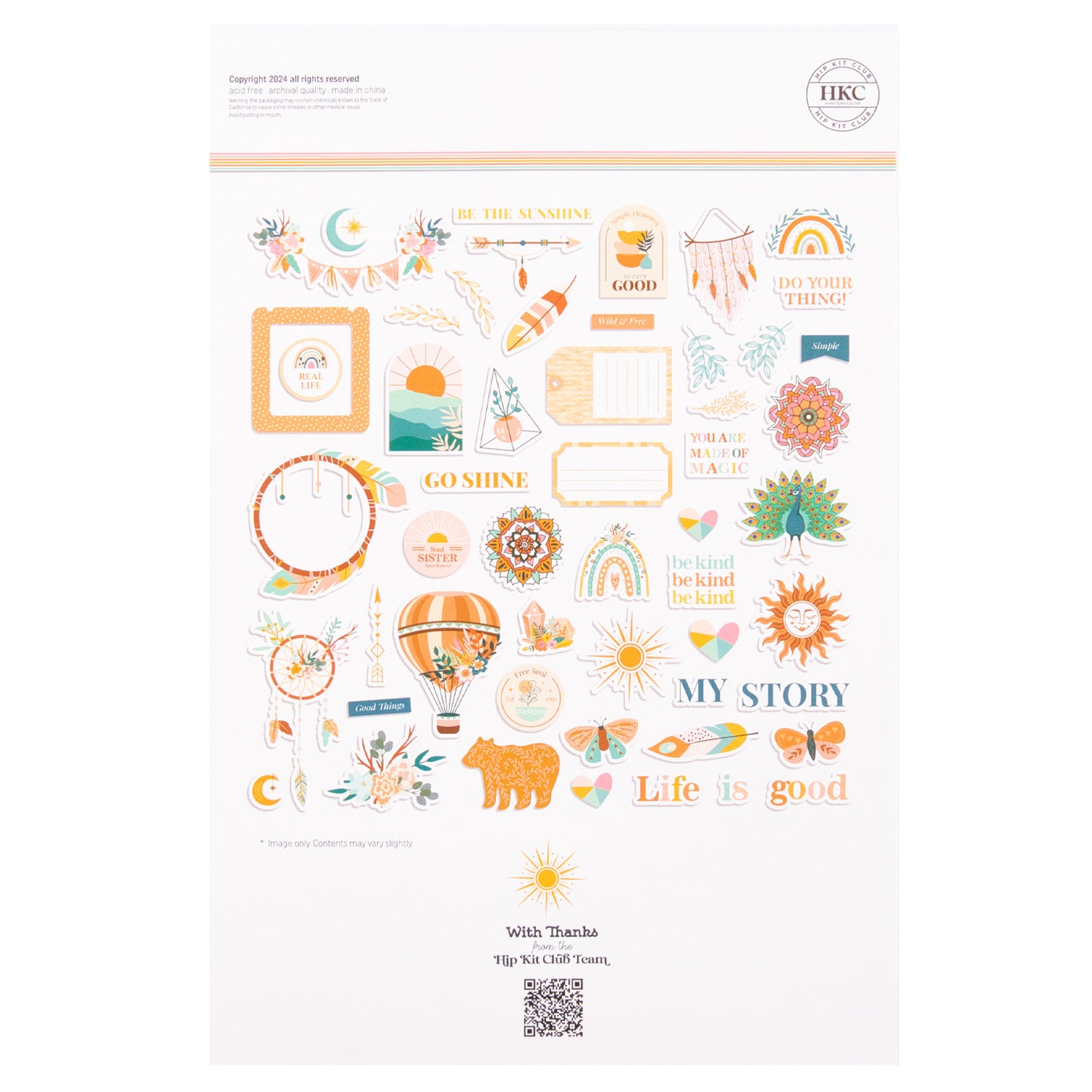 Hip Kit Club - Ephemera Icons - Good Vibes