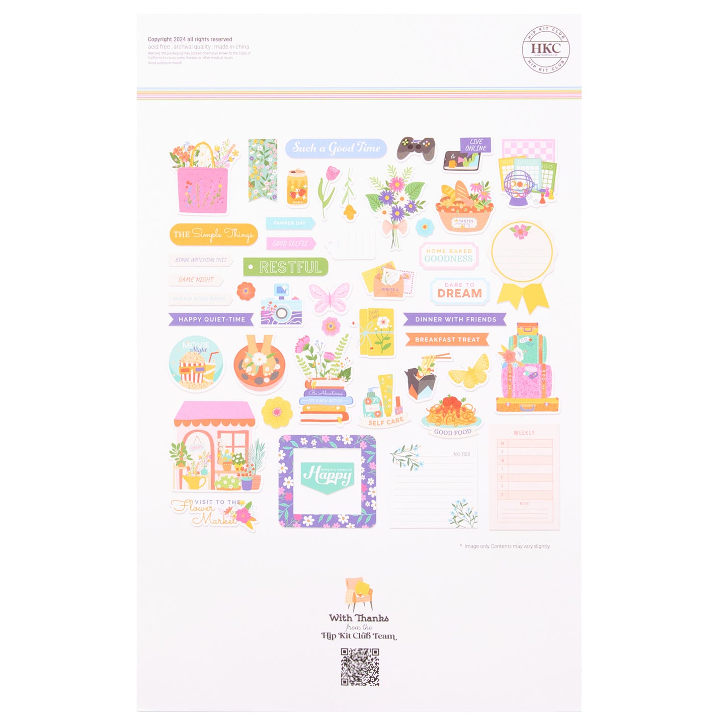 Hip Kit Club - Ephemera Icons - Hello Weekend