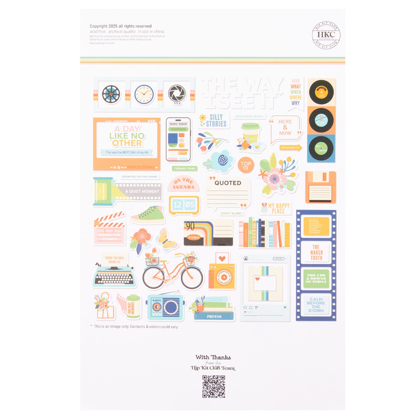 Hip Kit Club - Ephemera Icons - Our Stories