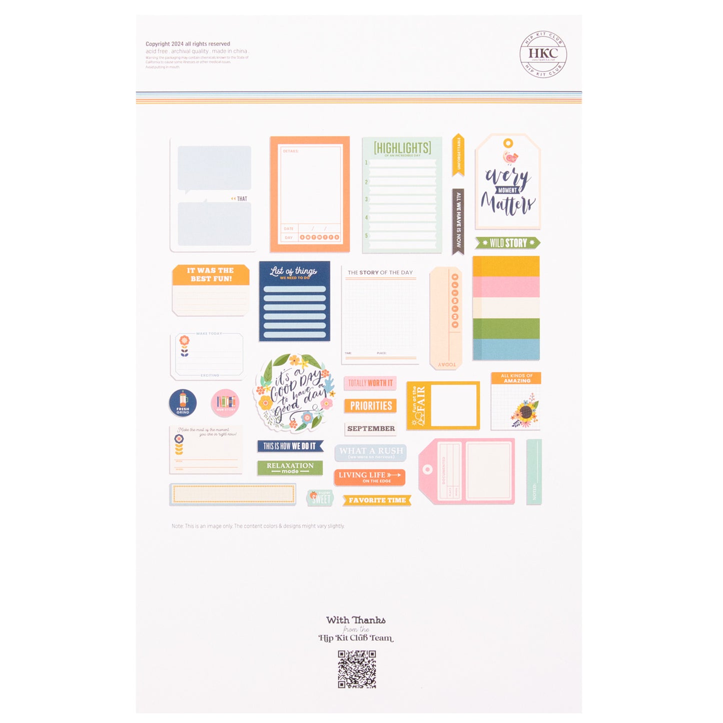 Hip Kit Club - Ephemera Journaling - Good Things Ahead