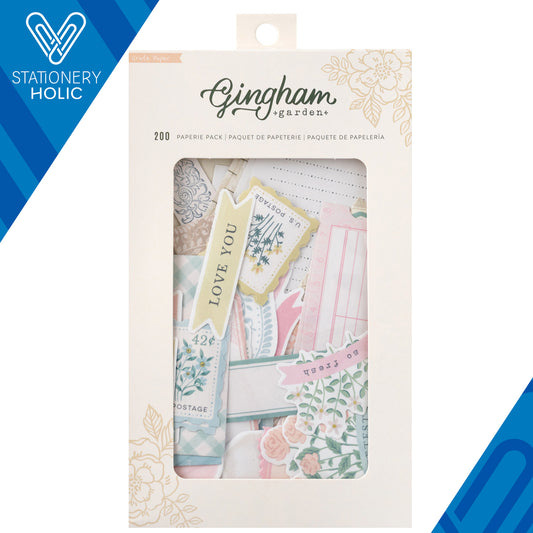 Crate Paper - Ephemera y Washi Stickers - Gingham Garden