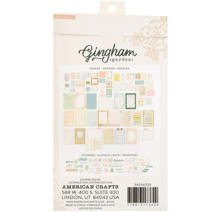 Crate Paper - Ephemera y Washi Stickers - Gingham Garden
