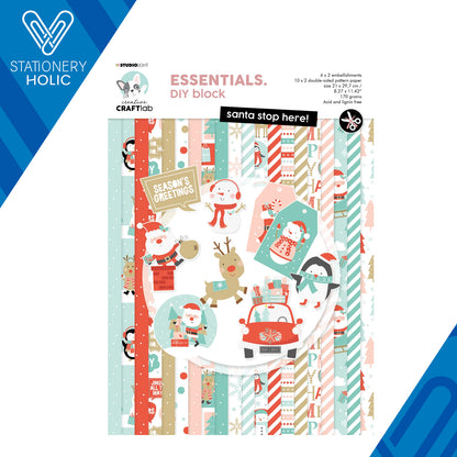 Studio Light - Bloc Papel DIY - Santa Stop Here!