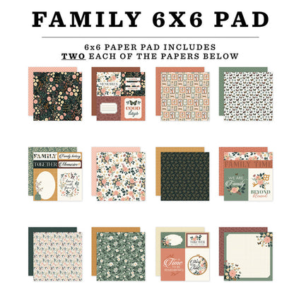 Echo Park - Bloc Papel 6 x 6 - Family