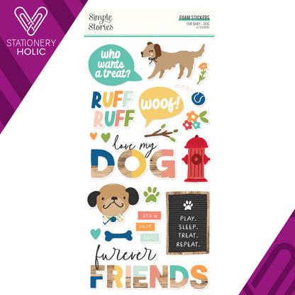 Simple Stories - Foam Stickers 6 x 12 - Fur Baby Dog