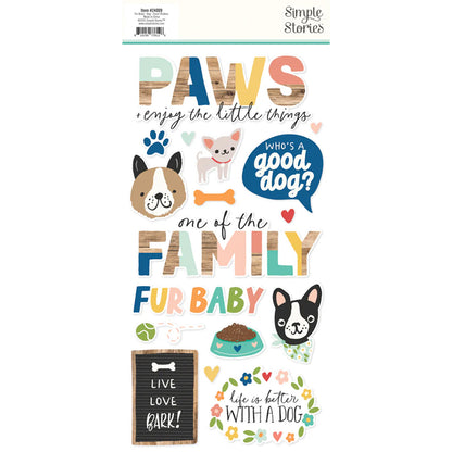 Simple Stories - Foam Stickers 6 x 12 - Fur Baby Dog