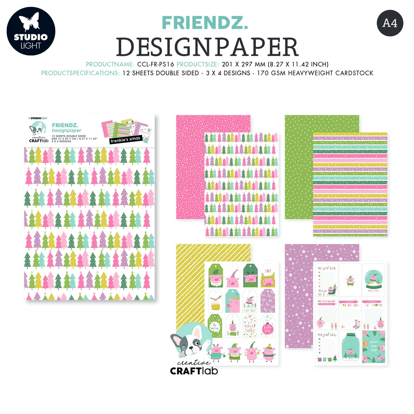 Studio Light - Bloc Papel DIY - Frenkie's Xmas