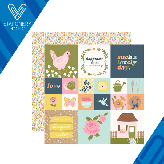 Simple Stories - Hoja Papel 12 x 12 - Fresh Air - 2x2/4x4 Elements