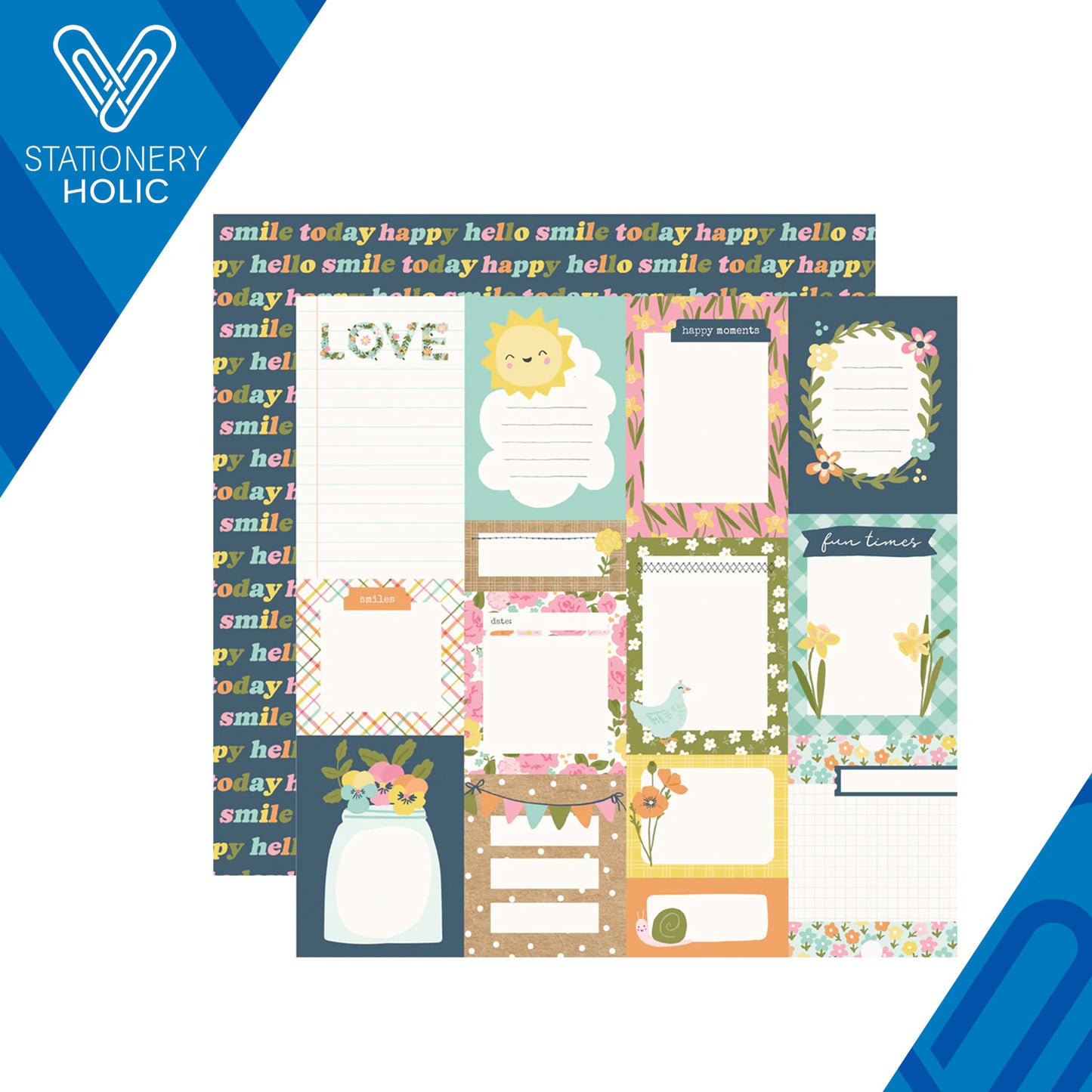 Simple Stories - Hoja Papel 12 x 12 - Fresh Air - Journal Elements