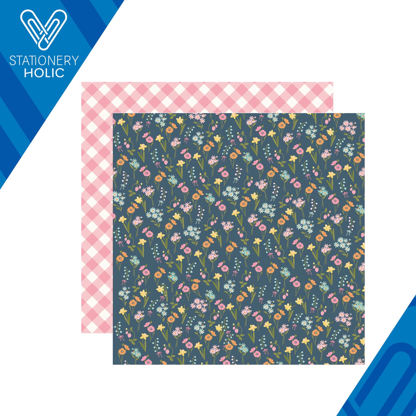 Simple Stories - Hoja Papel 12 x 12 - Fresh Air - Smile + Enjoy